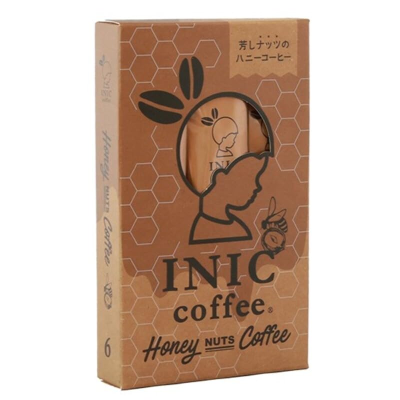 INIC coffee Honey Nut Coffee Sticks, 6 sticks [Meltingly Sweet Honey Coffee] [Powdered Coffee from the Peak]