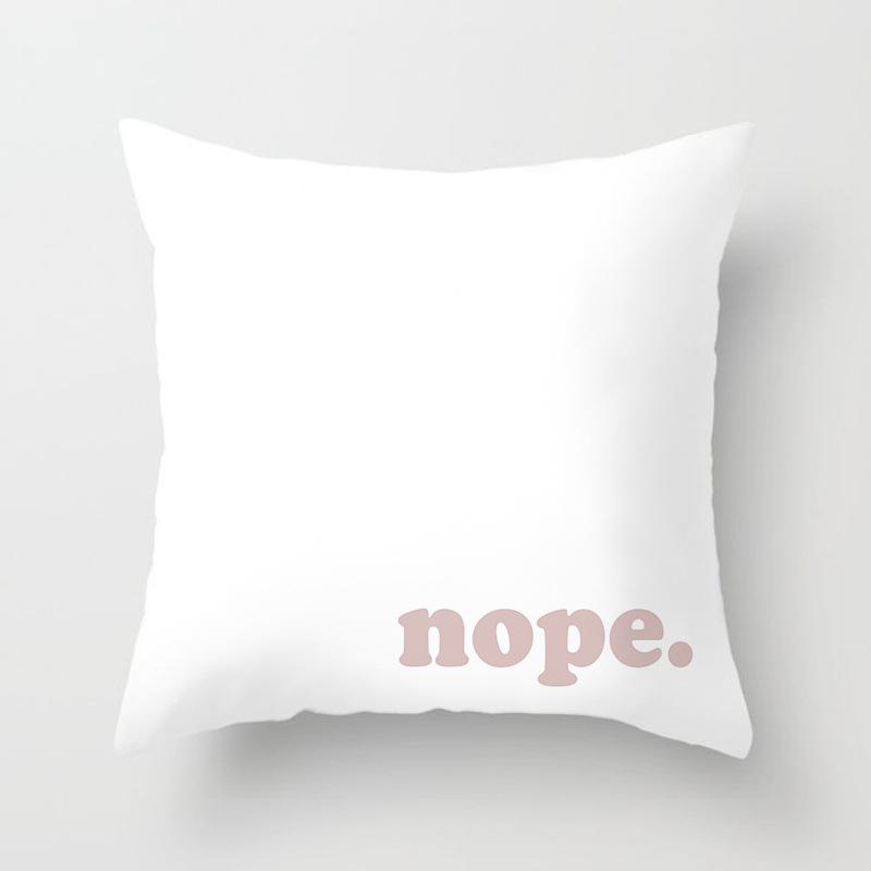 New Pink Geometric Letter Pillowcase Home Decorative Cushion Cover