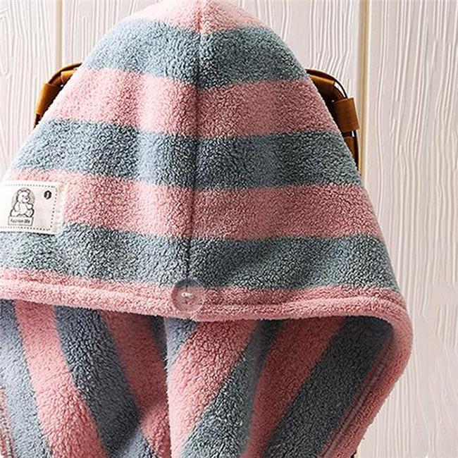 Fyore Women Absorbent Hair Turban Towel Quick Dry Anti Frizzy Microfiber Pink