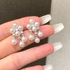 Elegant Zircon Pearl Ear Clip: High-End, No Hole Design for Fashionable, Exquisite Style