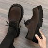 Fashion Shoes for Men British Style Thick Sole Casual Derby Shoes High Quality Fashion Comfor Versatile Man Leather Shoes Zapatos Hombre