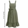 Solid Color Retro European Apron Vintage Baking Apron Kitchen Clothes Kitchen Apron  Garden Work