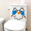 2PCS/SET Self-adhesive Toilet Seat Sticker Waterproof Cartoon Wall Sticker Removable Snowman Pattern Toilet Decoration Sticker