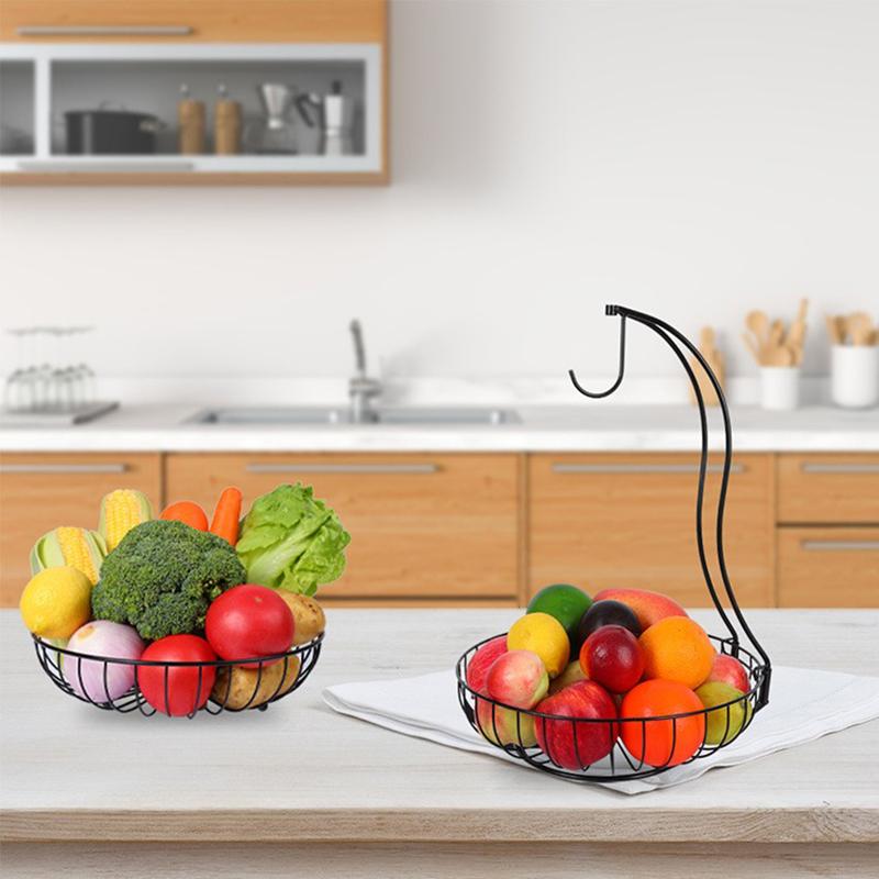 001-ZJGL-001 Nordic Double Layer Fruit Tray Snack Storage Basket (BPA Free, No FDA)