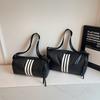 Striped Water-resistant Pillow Bag Women's Shoulder Crossbody Bag