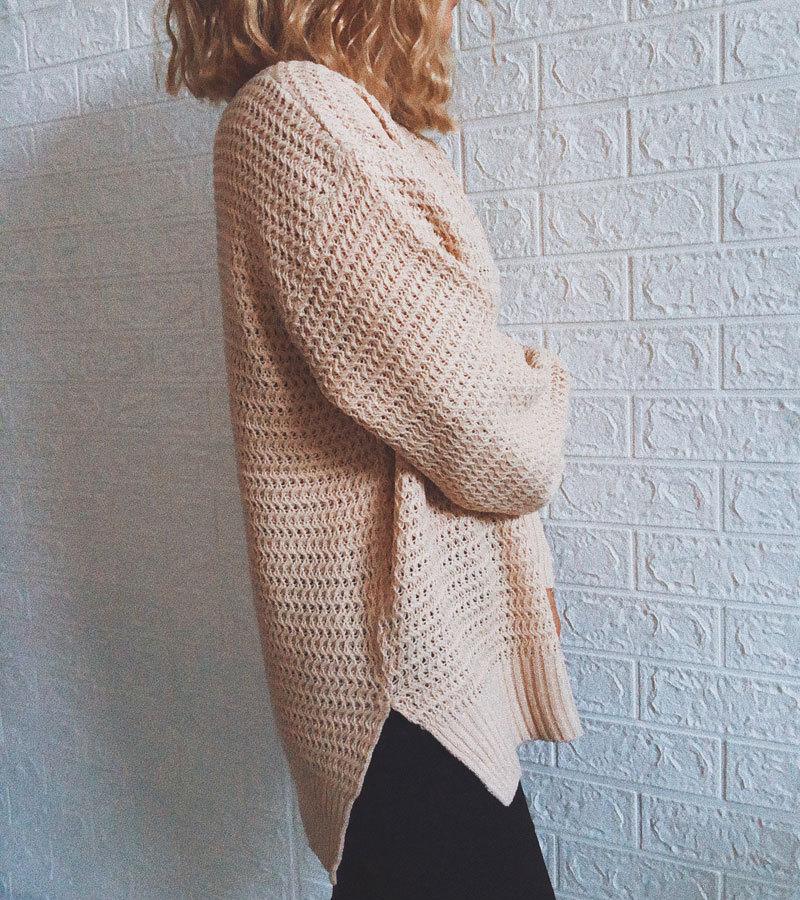 Autumn and Winter New European and American Casual Loose Half High Neck Long Sleeved Knitted Sweater Pullover for Women 3511