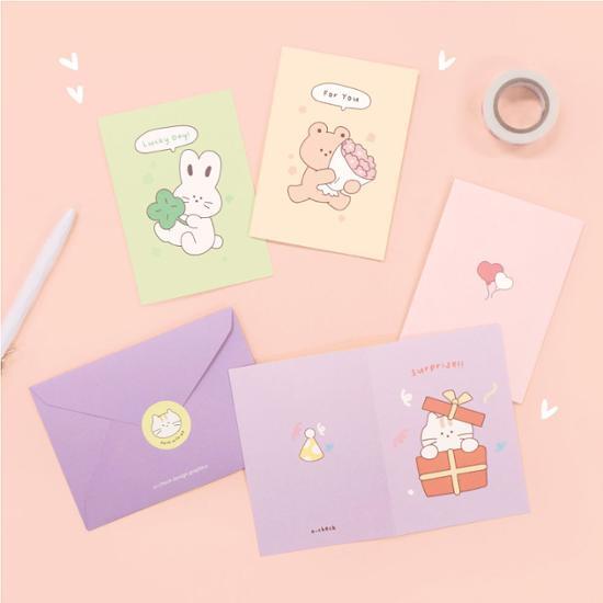 Ocheck hřejivá zpráva mini karta, populární fráze v Koreji