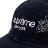 Used Free Shipping Men's Cap Black Supreme Sequin Denim Classic Logo 6-Panel SS26H23 Supreme Sequin Classic Logo 6 Panel Cap se1513r