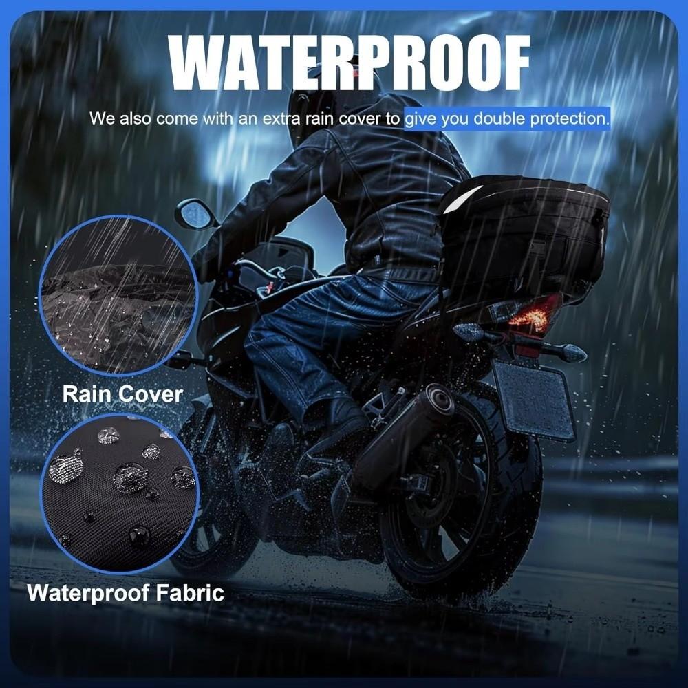 Large Capacity Motorcycle Tail Bag Waterproof Seat Bag Motorbike Rear Seat Bag  for Daily Ride