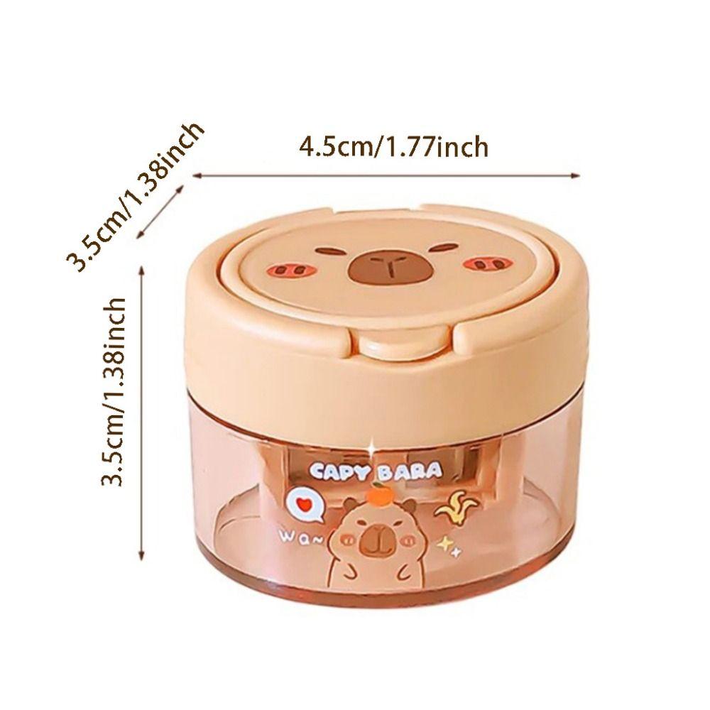 4Pcs Flip-Top Pencil Sharpener Portable Capybara Sharpener Student Stationery Gifts  School Supplies