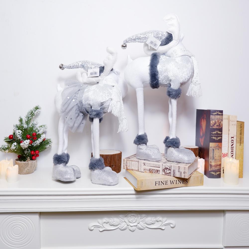 Nové vánoční ozdoby na panenky z plyšových jelenů, roztomilé vánoční ozdoby na jelena, domácí dekorace na vánoční stromeček