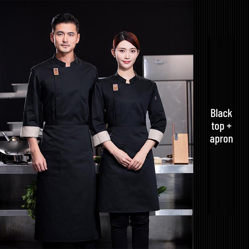 Long Sleeve Breathable Chef Coat for Restaurant and Catering - Unisex Workwear for Autumn/Winter