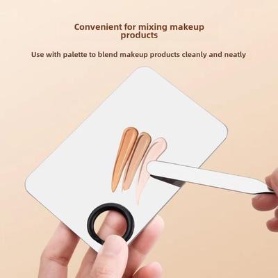 Stainless Steel Makeup Palette Set: Includes Color Sticks, Liquid Foundation, Lipstick, Nail Color Tools.