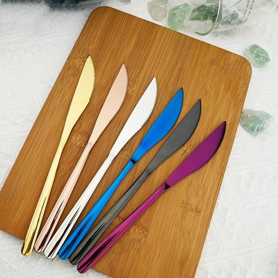 Korean Style Tableware Silverware Dinner Knife 6 Pieces Dinnerware Set 6 Pcs Stainless Steel Cutlery Set Kitchen Home Flatware