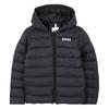 Childrens/Kids Horizontal Stripe Hooded Regular Puffer Jacket