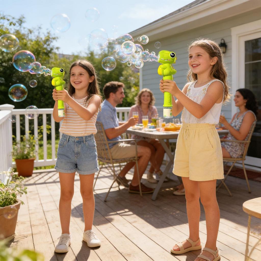 Automatic Dinosaur Bubble Machine 75ml Handheld Bubble Maker Toy for Outdoor Indoor Use with Cartoon Design for Children Party Activities