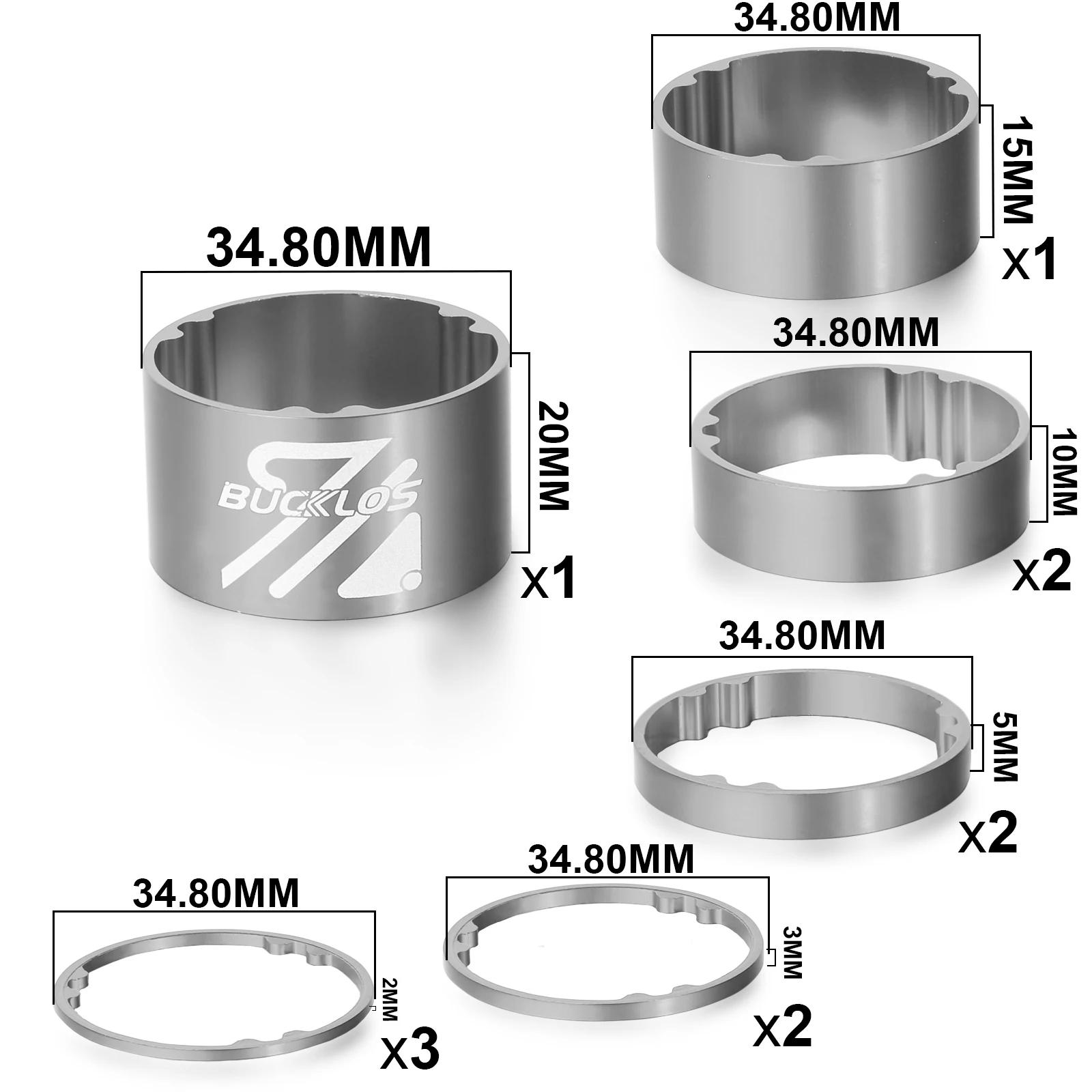 BUCKLOS Headset Washer 11PC Bicycle Fork Spacer Aluminum Alloy Ultrilight Bike Headset Washer 28.6mm 31.8mm Bicycle Stem Spacer