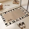 Diatomaceous Earth Floor Mat Home Bathroom Mat Door Entrance Dirt Resistant Absorbent Bath Rug