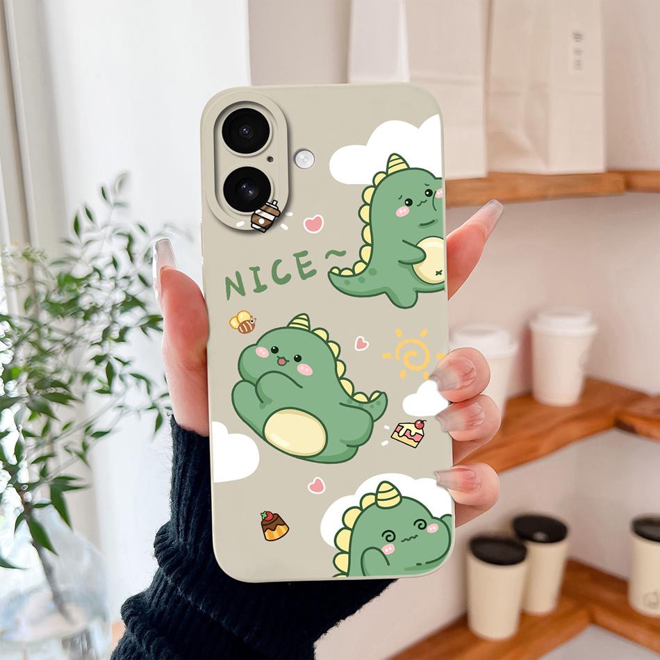 For iPhone 17 Pro Max / iPhone Air Phone Case Lovely Cartoon Liquid Silicone Full Coverage Anti Drop Bumper For iPhone17 Fundas