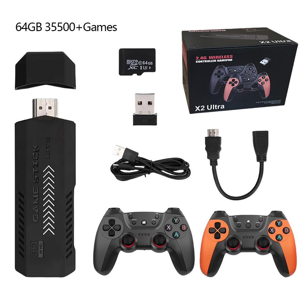 Retro Game Stick with 2.4G Wireless Controller Plug and Play Video Gaming Console 4K HDMI-compatible Output for TV Game Lovers