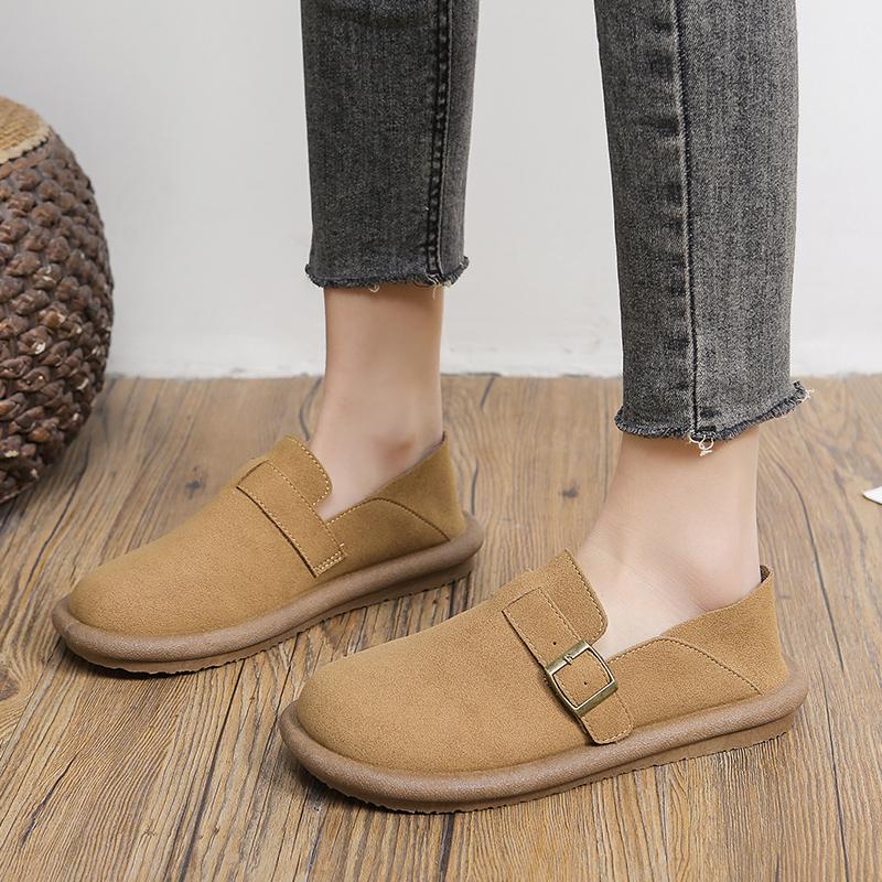 Moda 2025 Buty Damskie Płaskie Wsuwane Jesień Sukienka Retro Wsuwane Nowe Jesienne Buty Damskie Wsuwane Jesień Damskie Obuwie Retro Buty