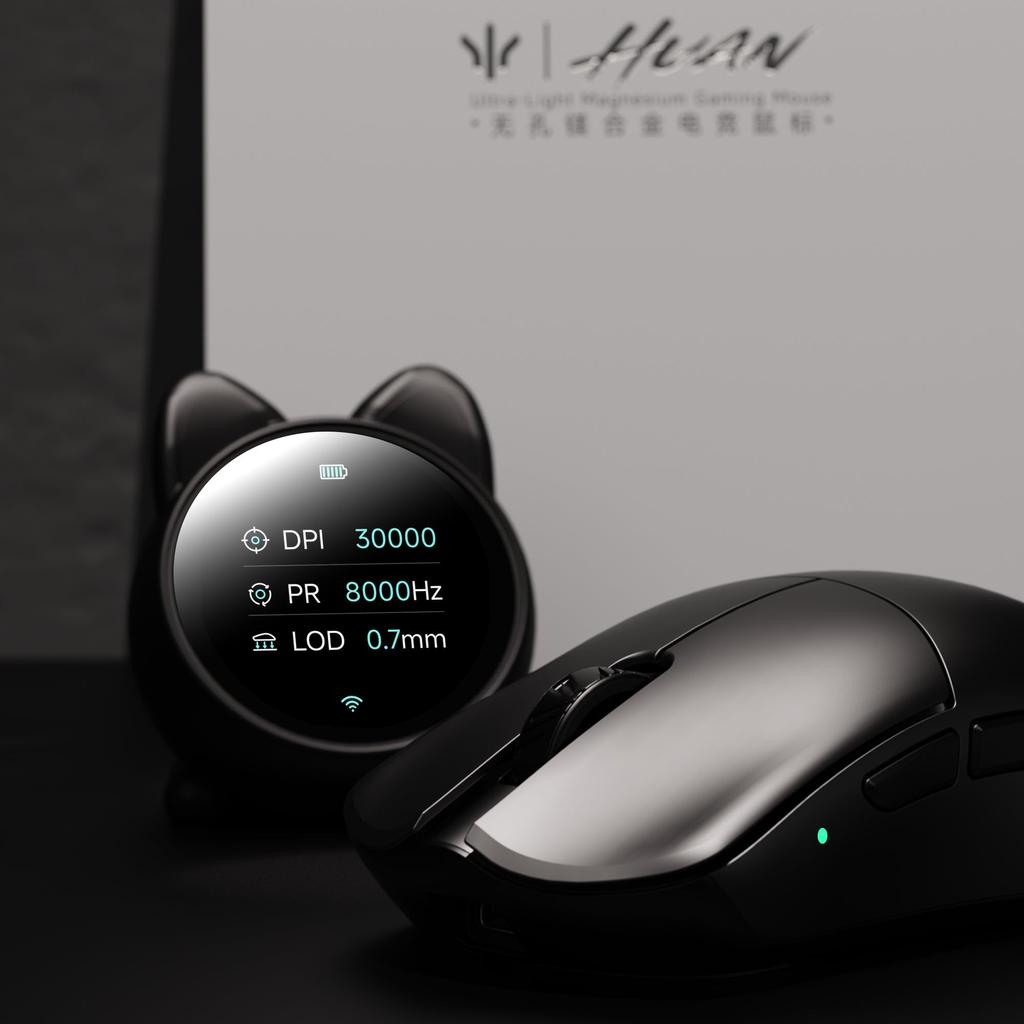WLMOUSE Huan M 2.4g Wireless 50g Gaming Mouse, Magnesium Alloy, PAW3955HS Sensor (Purple)