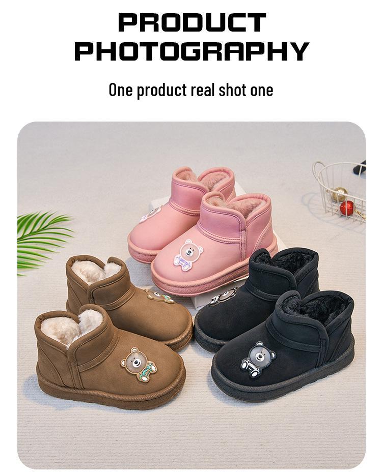 2025 Winter New Cotton Snow Boots: Thick, Warm, Anti-Slip for Kids