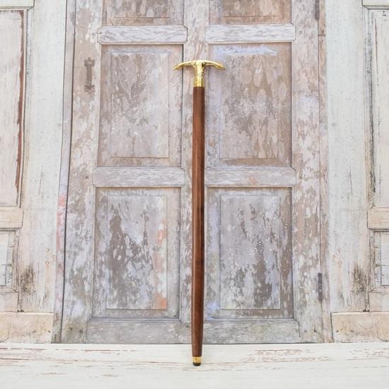 Brass Walking Stick Anchor Cane Gift for Grandfather Father Aluminium Sailor Cane Art Deco Style