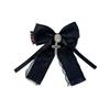 Cute Bow Cross Pendant Gothic Hair Clip Exquisite Lace Design Y2K Hair Clip  Girl's Accessories