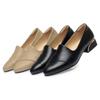 Size 35-41 Deep Mouth Women High Heels Shoes Genuine Leather Shoes Casual Women Pumps Ladies Office Work Shoes Low Heel Loafers
