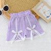 Girls' Summer Shorts Baby Girls' Outerwear Pants Fashionable and Versatile Girls' Lace Thin Casual Pants