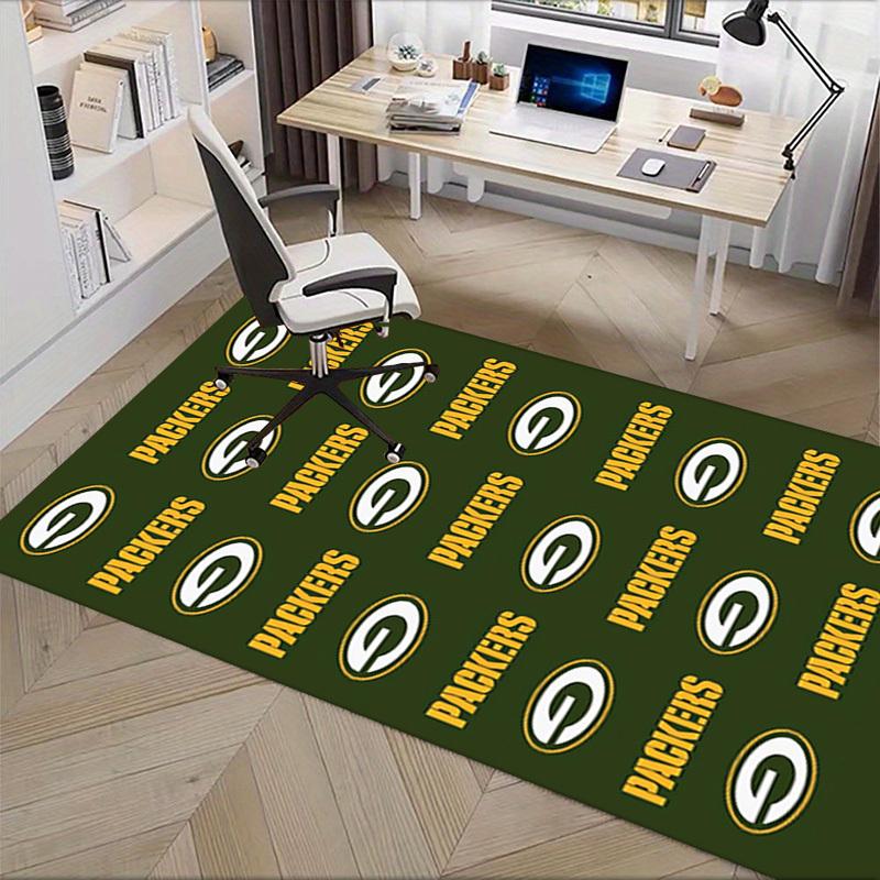 Office Carpet Green Bay Packers Logo Patterned, Sofa Rug, Chair Mat Protection