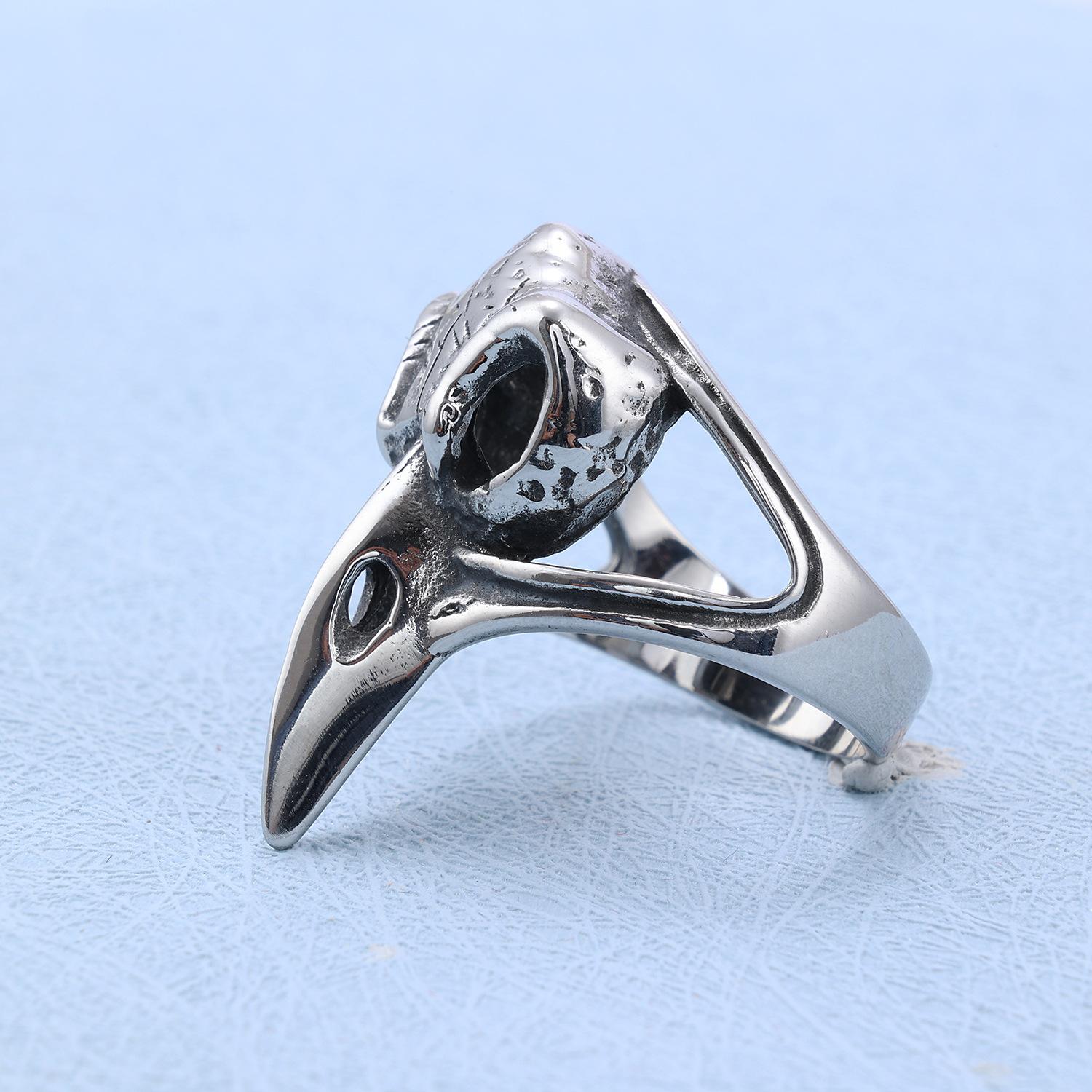 

Серебряное кольцо S925 с изображением черепа ворона в стиле викингов 13
