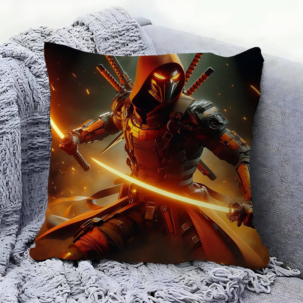 Game G-GHOSTRUNNER Pillow Covers Cartoon Sofa Decorative Home Double-sided Printing Short Plush Cute Cushion Cover