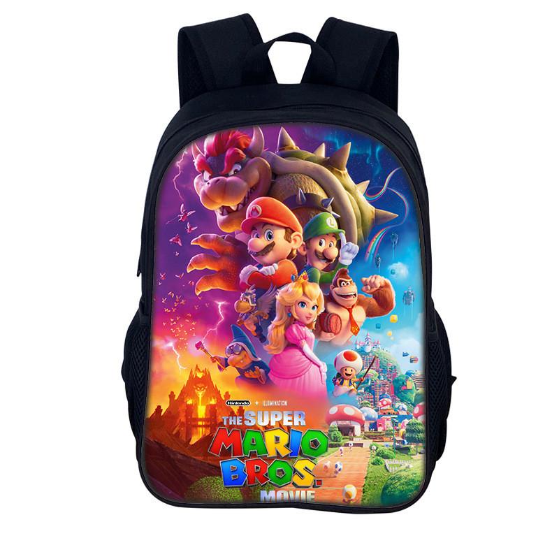 Super Mario Bros Backpack For Kids With Breathable Nylon Material For School Use