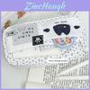 Cat Pattern Canvas Pen Case With Multi Layer Storage For Office And School Use