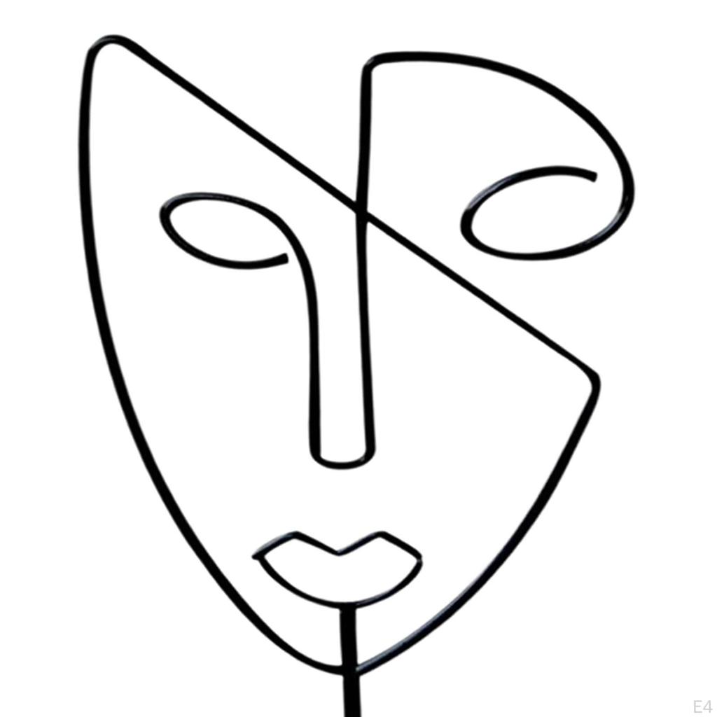 Abstract Human Face Sculpture - Contemporary Art Decor Piece