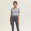 Temperament Naked with chest pad, beautiful back, short-sleeved T-shirt, women's sports running, yoga, dance, fitness tights