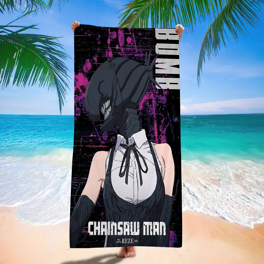 Anime C-Chainsaw M-Mans R-Rezes Big Microfiber Beach Towels Quick Dry Towel Sand Beach Towels Pool Towel For Travel Swim Pool Yoga
