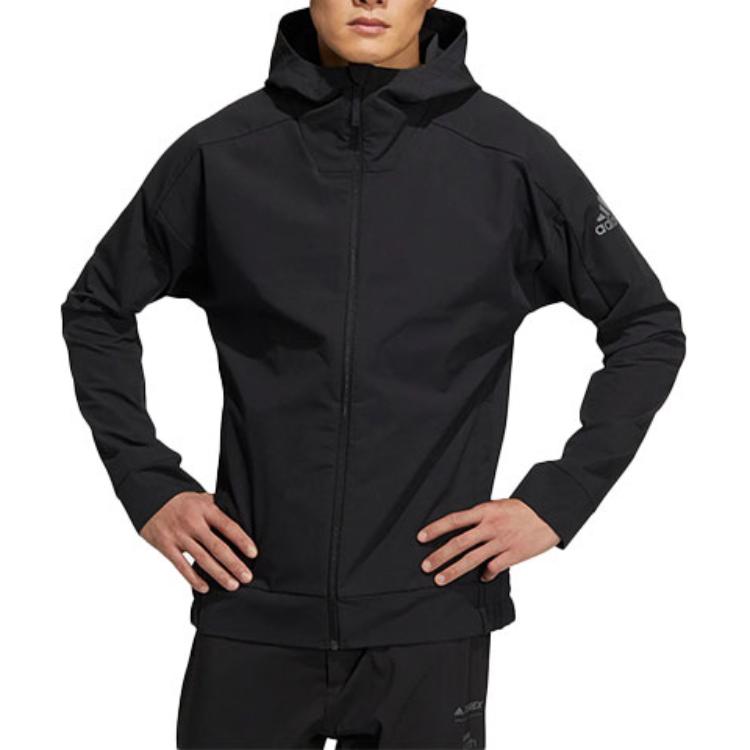 adidas Jackets Unisex Black Hooded Moderate Other HE5265