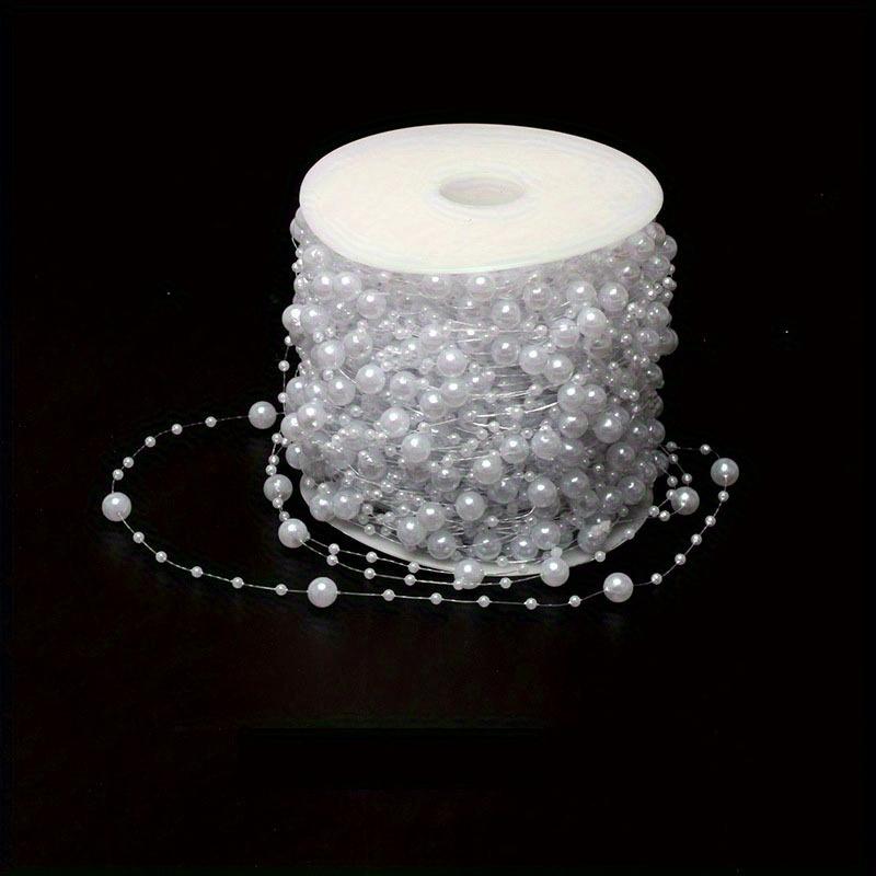 1PC White Pearl Bead Garland Roll-Ideal for Home,Wedding Decoration,Party,DIY ,Beaded Garland for Special Occasions Accessories