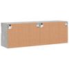 Wall Mounted TV Cabinets with LED Lights 2 Pcs Concrete Grey 60 X 30 X 40 Cm