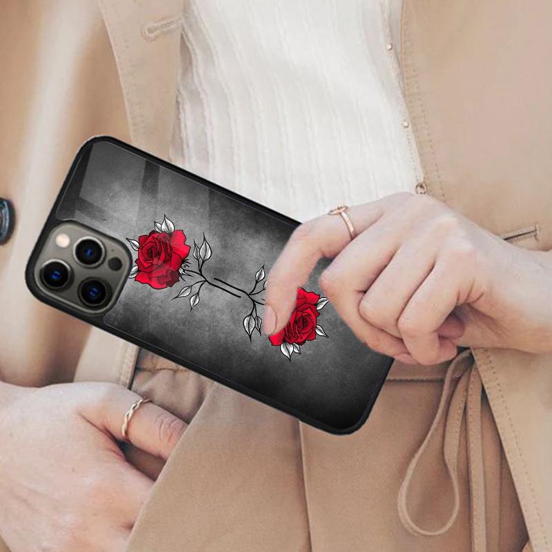 

Love Red Rose Magnetic Phone Case For APPLE iPhone 17 Air 16 14 13 12 Pro Max 15 Plus Wireless Charge With MagSafe Cover iPhone 13mini