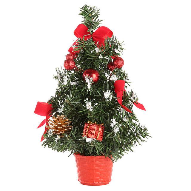 Mini künstlicher Weihnachtsbaum mit Schmuck, Familiengeschenk für die Feiertage, 20 cm