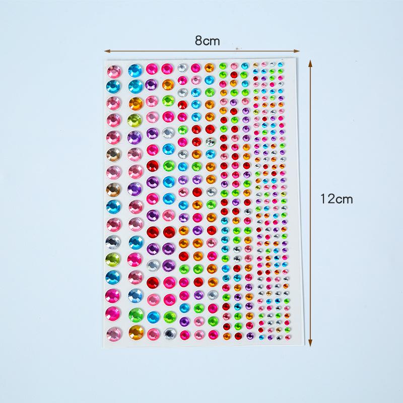 Acrylic Pearl & Rhinestone Stickers for DIY Decoration – 260pcs, Customizable for Mirrors & Cups