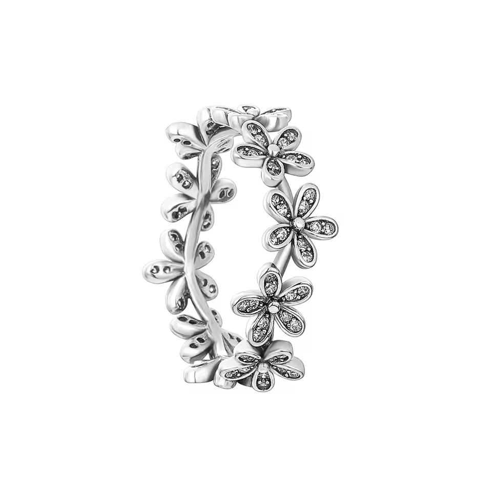 New 925 Silver Sunflower Crown Rings Size 6 7 8 9 Fashion Fine Jewelry For Women Girl Festival Gift