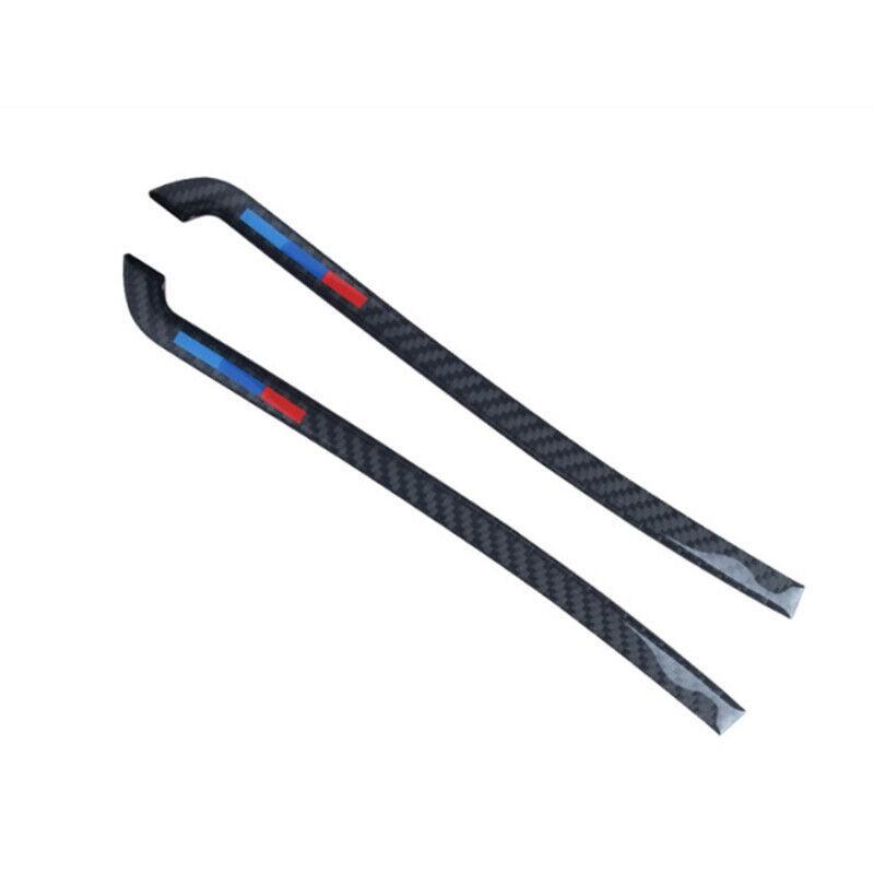 For BMW X5 X6 2014-18 Real Carbon Fiber Exterior Rear View Mirror Strip Trim 2pc