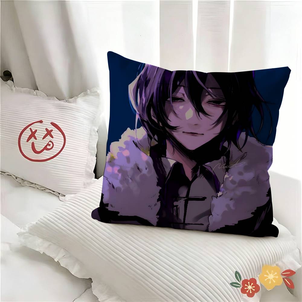 Pc Anime Fyodor D From BBungo Stray Pillow Case Fashion Square Pillowcase Bedroom Sofa Room Ins Decoration Leisure