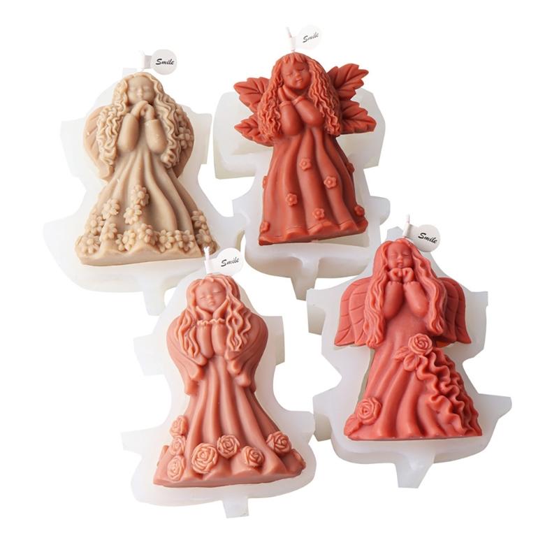 Handmade Girls Candle Ornaments Unique Gifts Making Resin Mould Girls Shaped Aromatherapy Candle Silicone Mold