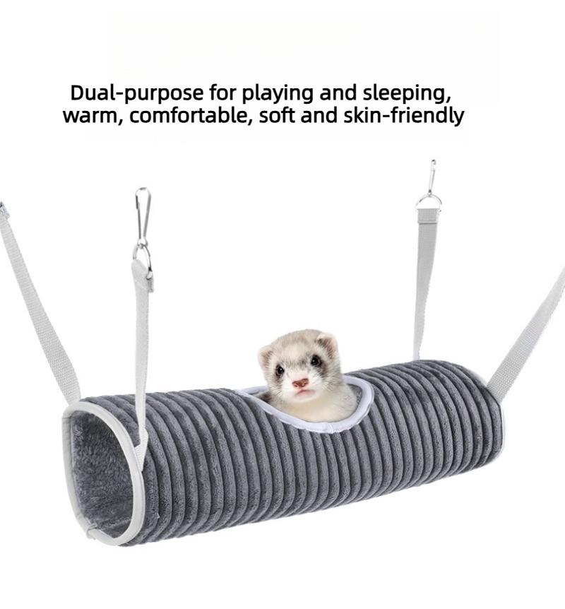 Hamster Plush Hammock Warm Rat Hammock for Rodents Ferret Hide Tunnel Rodent Squirrel Sugar Gliders Cage Rats Accessories